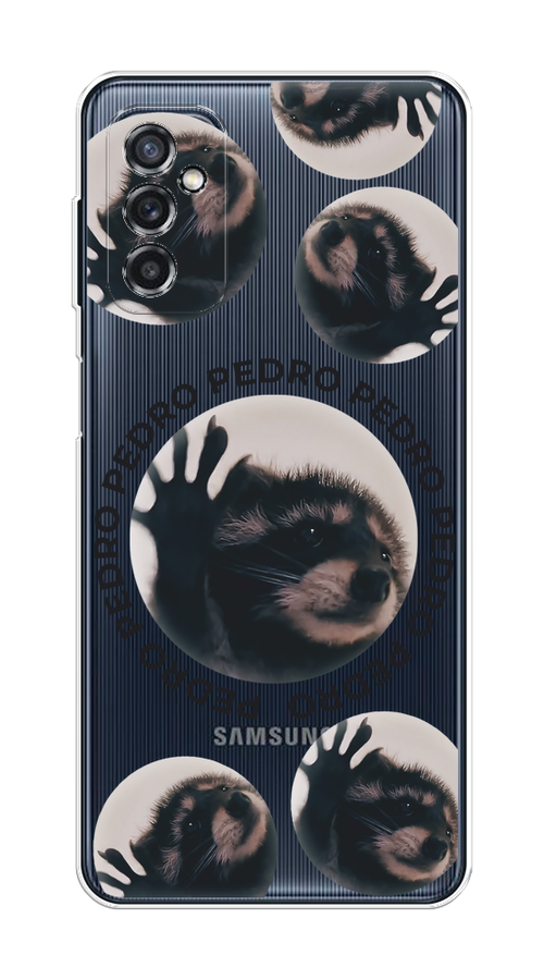 

Чехол на Samsung Galaxy M52 "Pedro енот", Черный;бежевый;прозрачный, 2104350-1