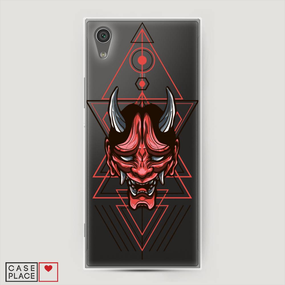 

Чехол на Sony Xperia L1 "Hanya Oni mask", Серый;красный;черный, 52550-4