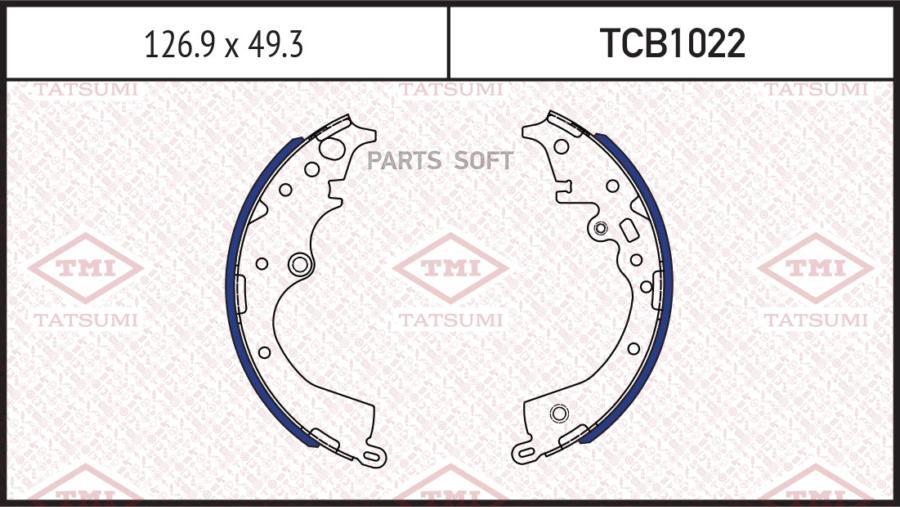 

Тормозные колодки Tatsumi барабанные tcb1022