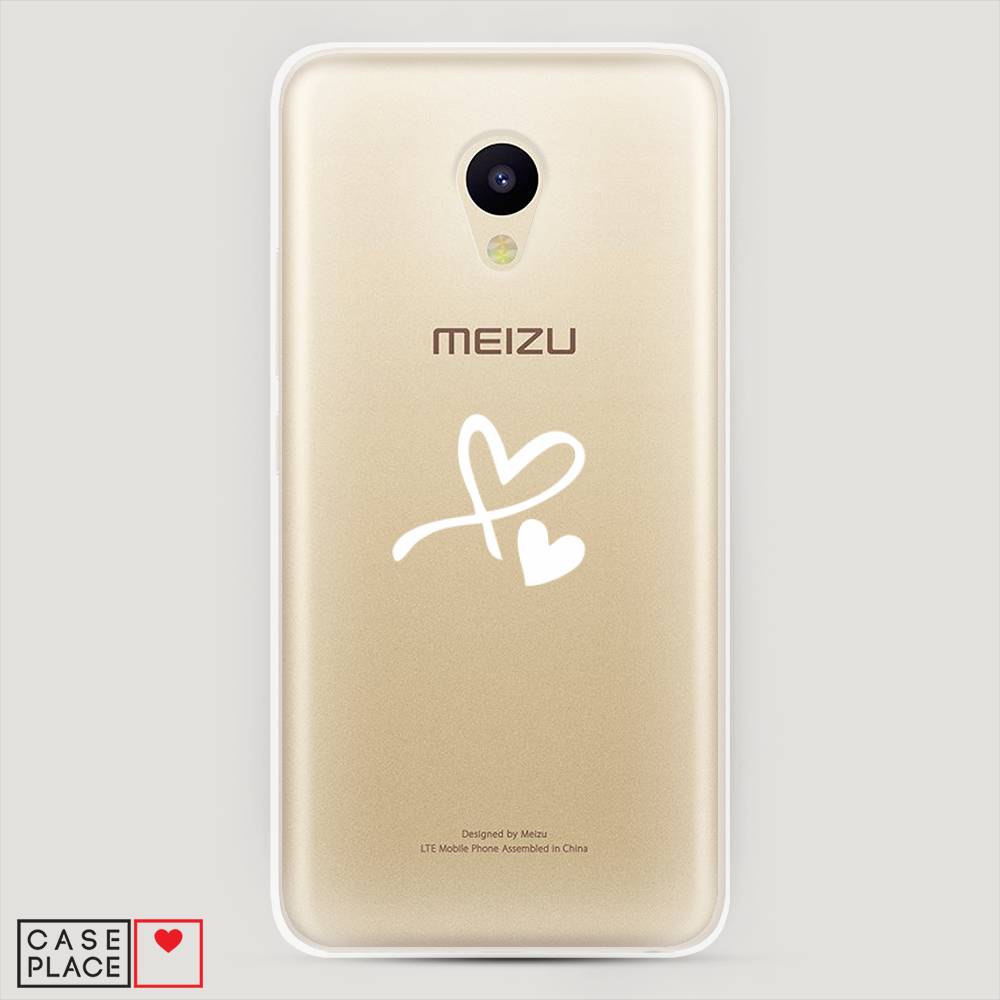 

Чехол Awog на Meizu M5 "Сердечко минимализм", Белый, 70750-6
