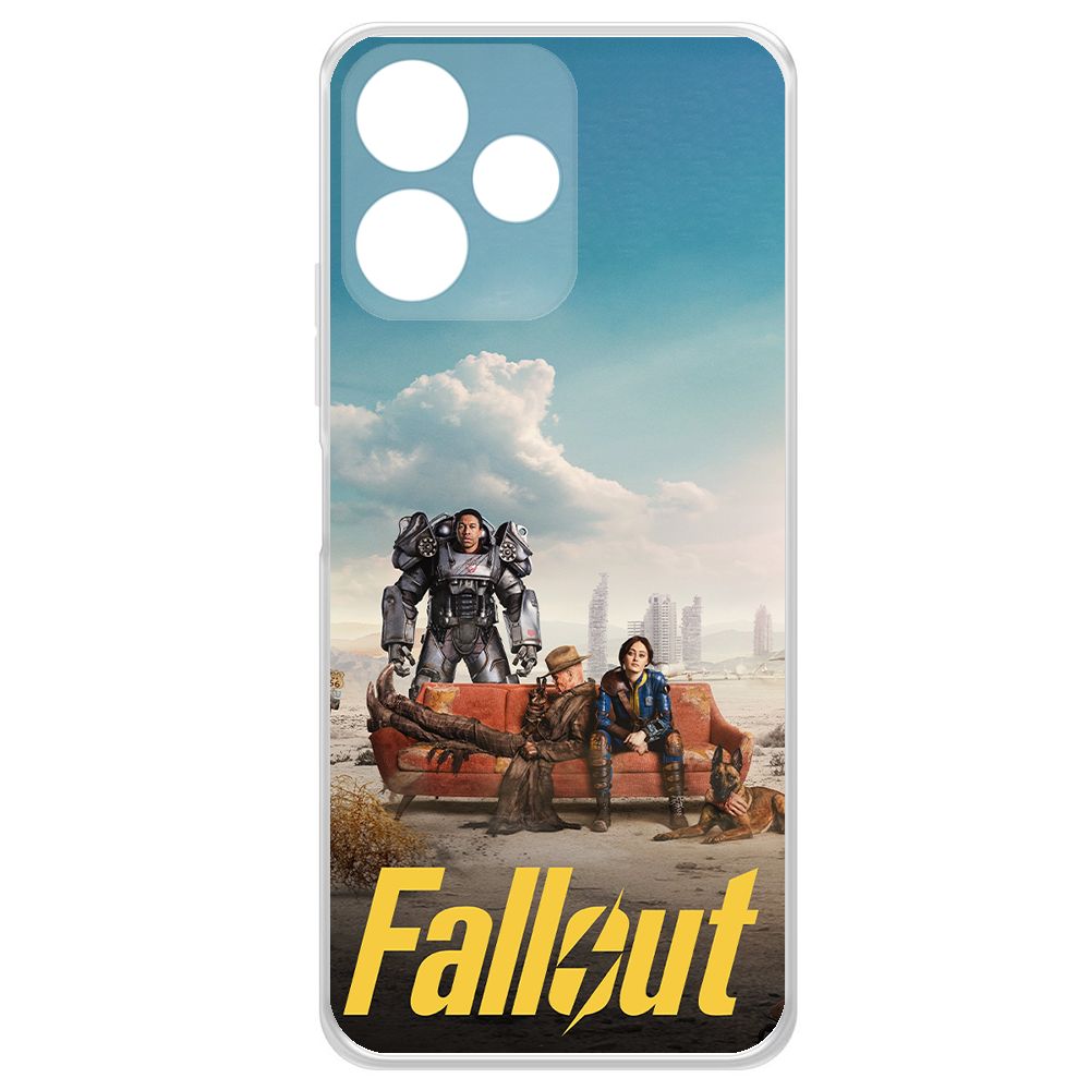 

Чехол-накладка Krutoff Clear Case Фоллаут (Fallout) - Постер для Xiaomi Poco M6 Pro 5G, Прозрачный