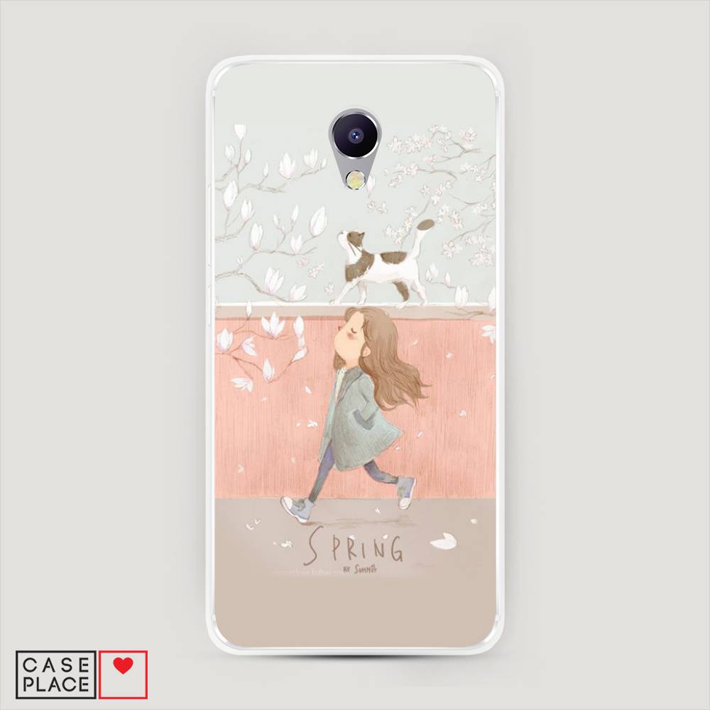 

Чехол Awog на Meizu M5 Note "Девочка-весна", Серый, 71650-7
