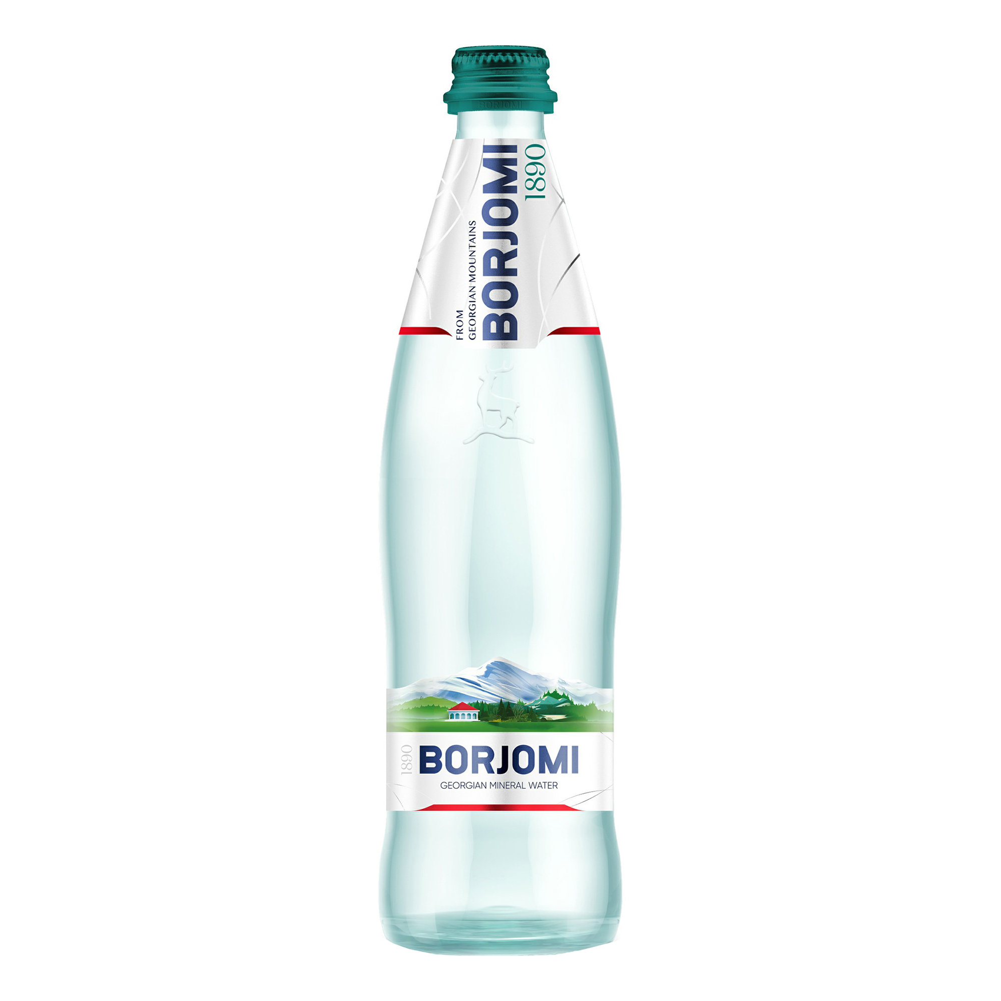 Вода минеральная газированная Borjomi 0,5 л стеклянная бутылка