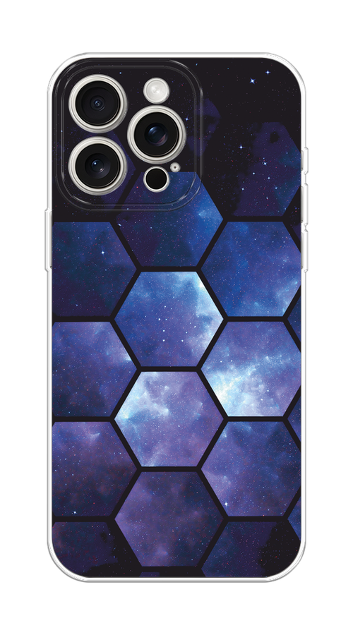 

Чехол Homey на Apple iPhone 15 Pro Max "Соты космос", Черный;фиолетовый, 15850-1