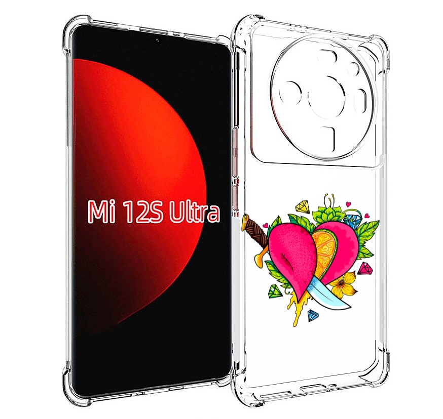 Чехол MyPads Фруктовое сердце для Xiaomi 12S Ultra