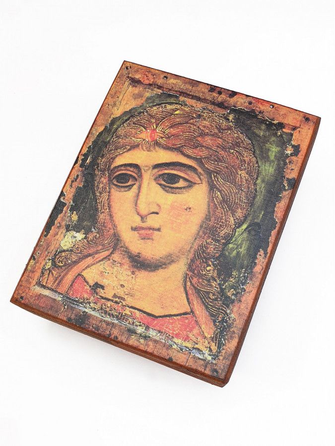 

Икона Ангел Златые Власы, под старину, 10х13 см