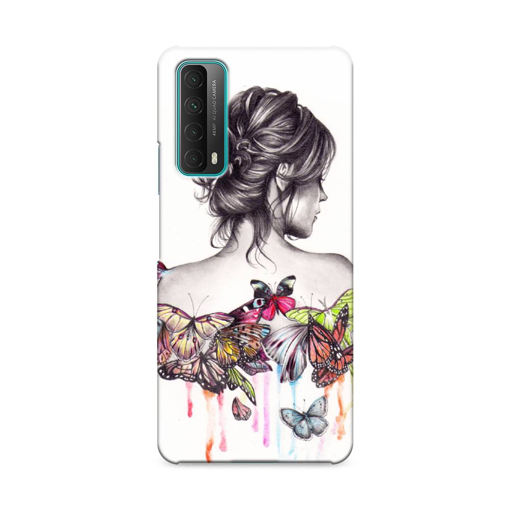 фото Чехол awog "девушка с бабочками" для huawei p smart 2021