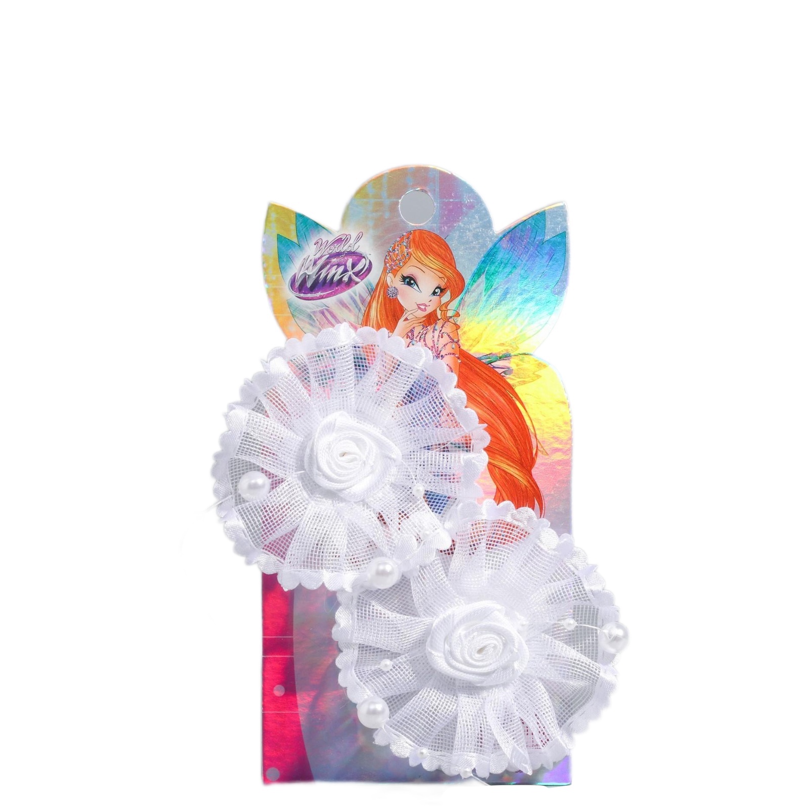 

Набор бантов, гипюр с розочками, 2 шт "Блум", WINX, Белый, 4665772