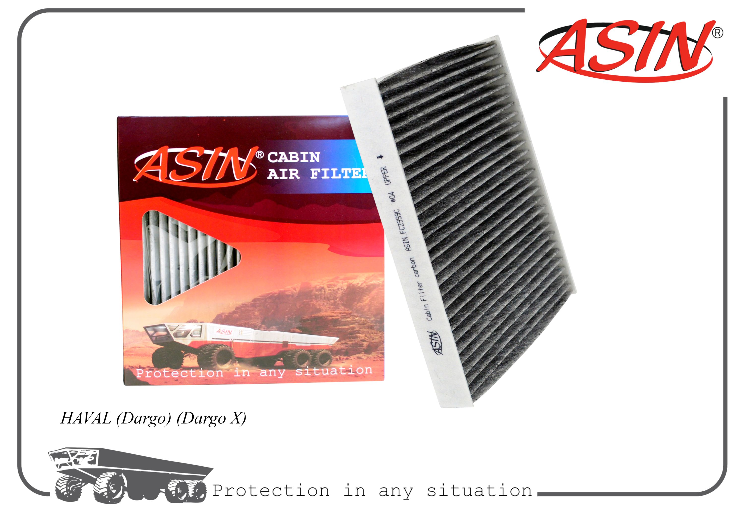 

Фильтр салонный ASIN 8104400XKY28B/ASIN.FC2999C угольный для HAVAL Dargo Dargo X CA