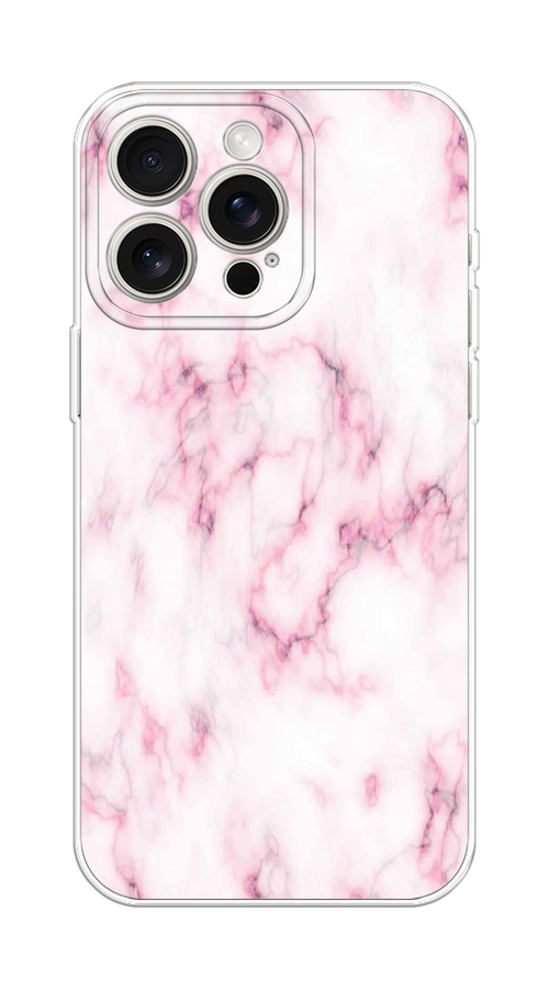 

Чехол Homey на Apple iPhone 15 Pro Max "Мрамор с розовым", Белый;розовый, 15850-1