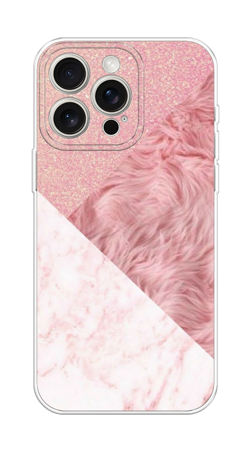 

Чехол Homey на Apple iPhone 15 Pro Max "Текстурные треугольники", Розовый;белый, 15850-1