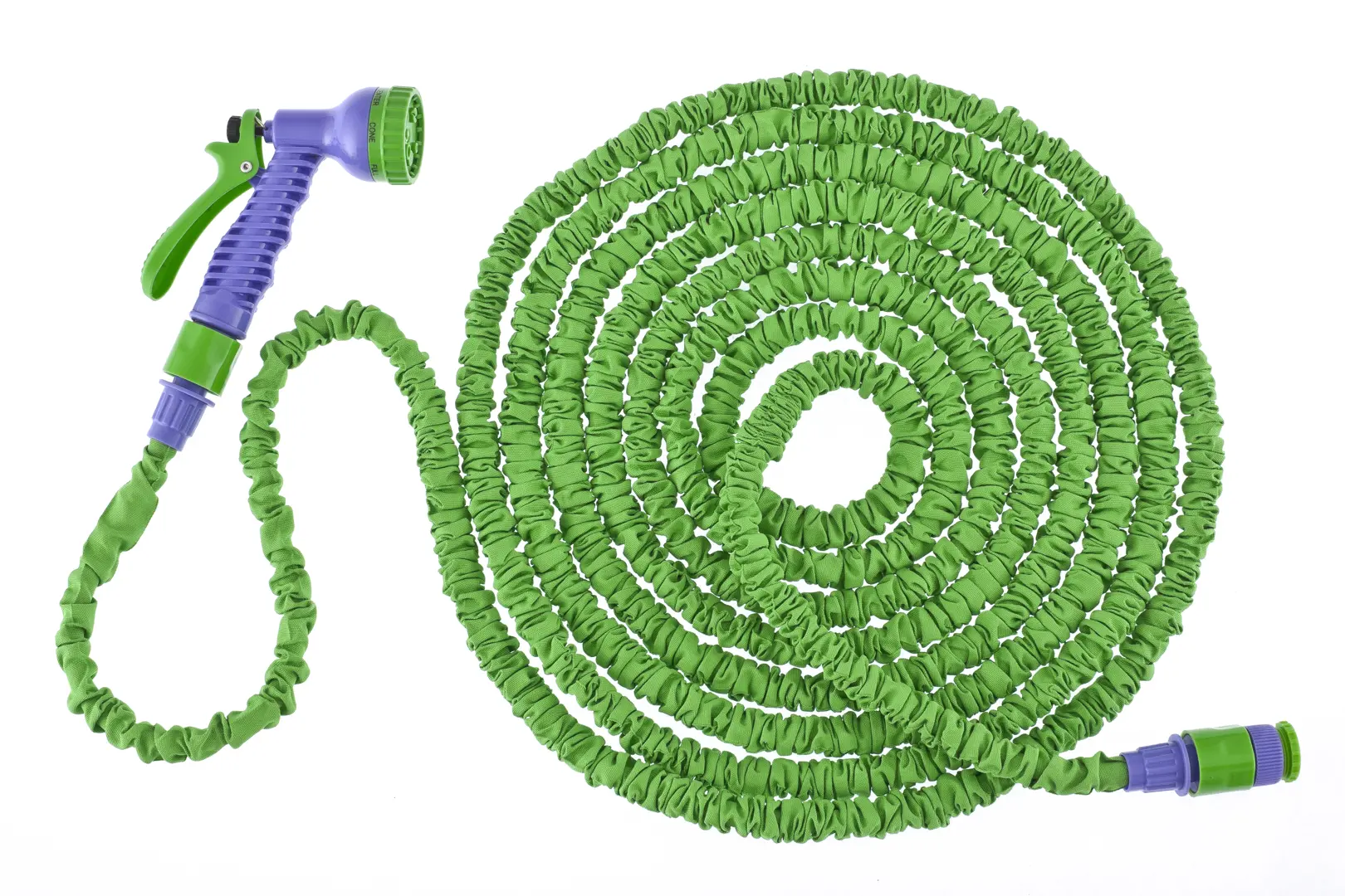 Шланг растягивающийся с пистолетом 19 мм 20 м 7 режимов 100065706016 зеленый,  синий