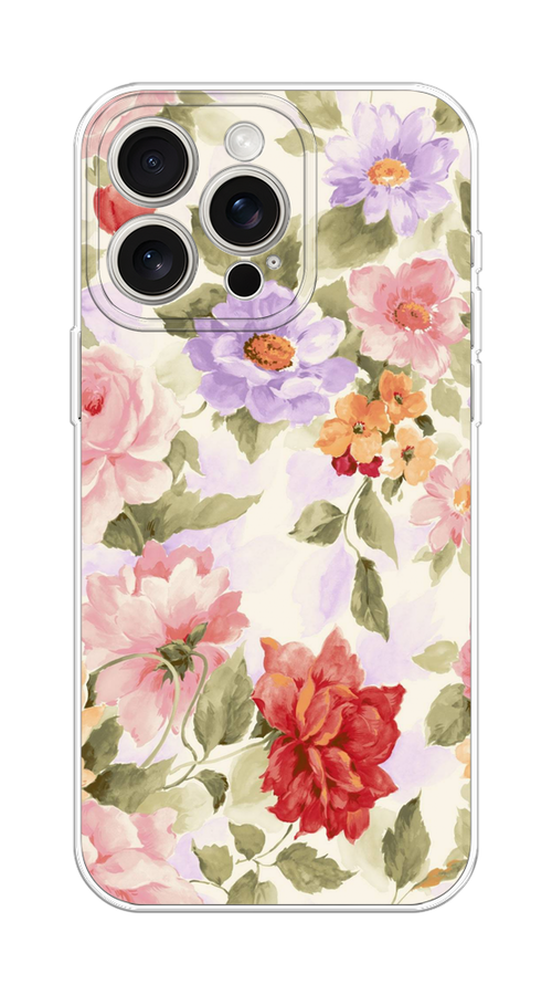

Чехол Homey на Apple iPhone 15 Pro Max "Акварельные пионы", Розовый;бежевый, 15850-1