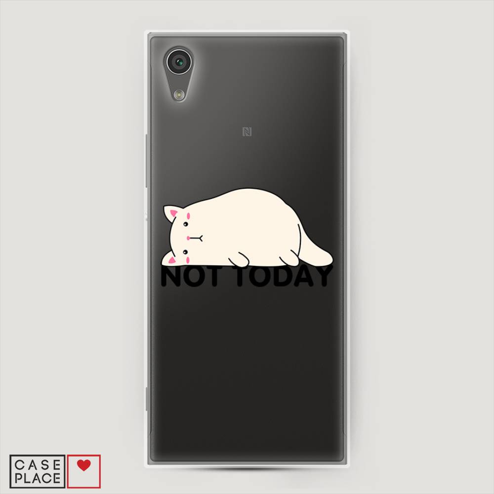

Чехол на Sony Xperia L1 "Cat not today", Белый;розовый;черный, 52550-1