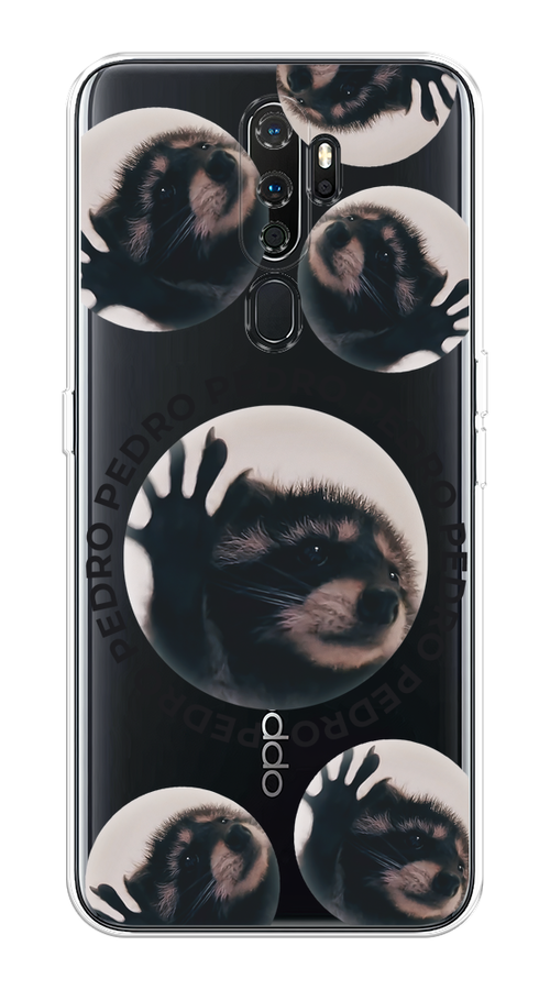 

Чехол на Oppo A5/A9 2020 "Pedro енот", Черный;бежевый;прозрачный, 251950-1