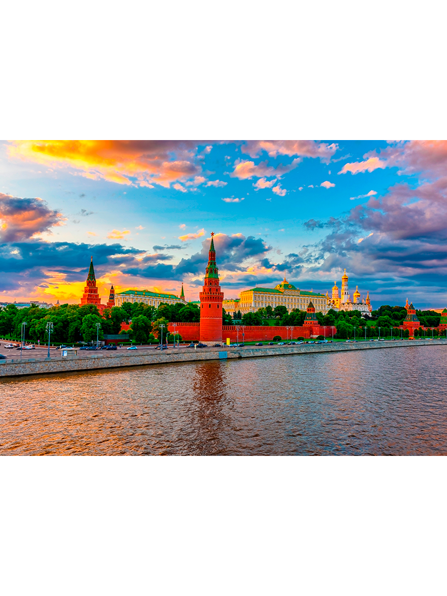 

Постер DRABS A3 Московский кремль Москва-река Набережная Облака