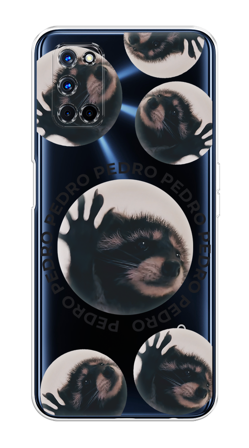 

Чехол на Oppo A52/A72 "Pedro енот", Черный;бежевый;прозрачный, 253250-1