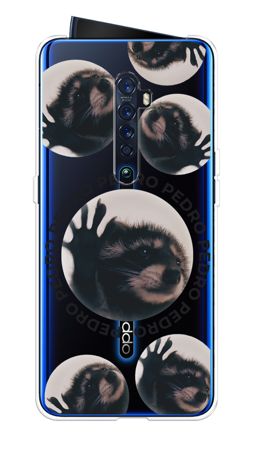 

Чехол на Oppo Reno 2 "Pedro енот", Черный;бежевый;прозрачный, 253550-1