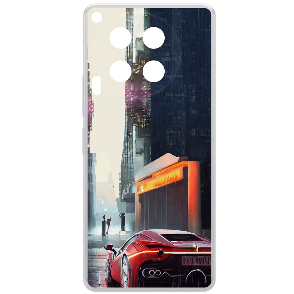 

Чехол-накладка Krutoff Clear Case Сити для TECNO Camon 30, Прозрачный