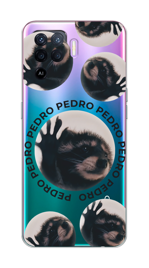

Чехол на Oppo Reno 5 Lite "Pedro енот", Черный;бежевый;прозрачный, 255150-1