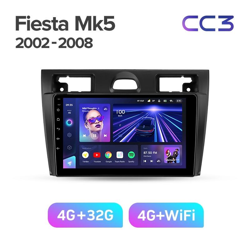 Магнитола TEYES FORD FIESTA 2002-2008 г CC3 432ГБ 3189000₽