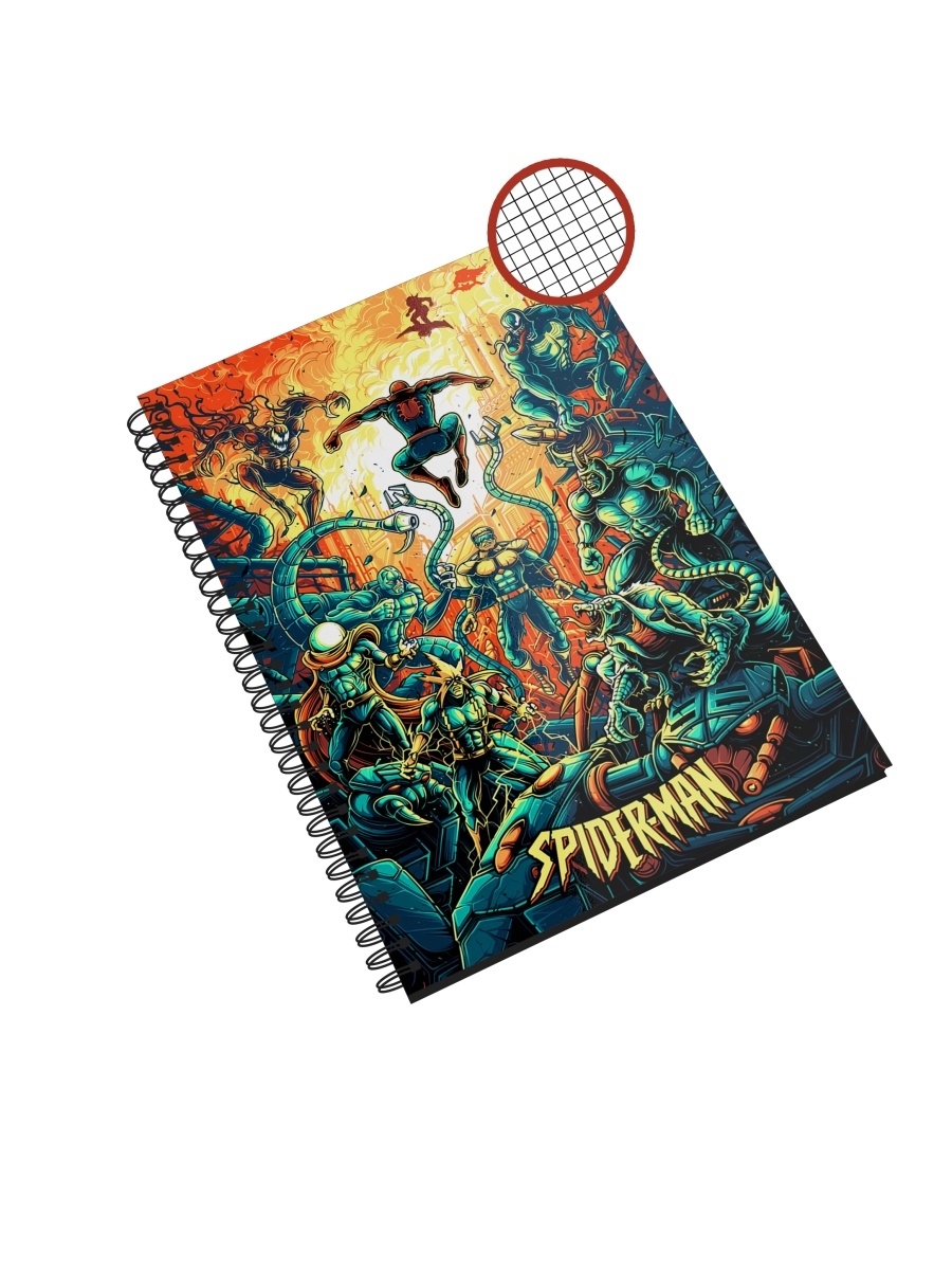 

Блокнот СувенирShop "Человек-паук/Spiderman" NP-MVSM1-A4/2 A4 48 листов в клетку, NP-MVSM1-A4/2