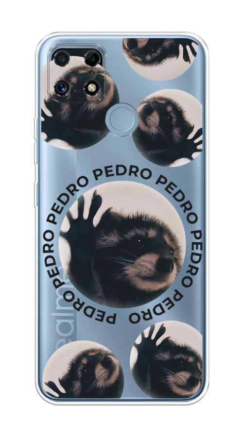 

Чехол на Oppo Realme C25/C25s "Pedro енот", Черный;бежевый;прозрачный, 256950-1