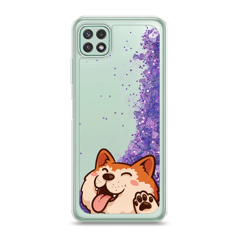 

Жидкий чехол с блестками "Розовая сакура" на Samsung Galaxy A22