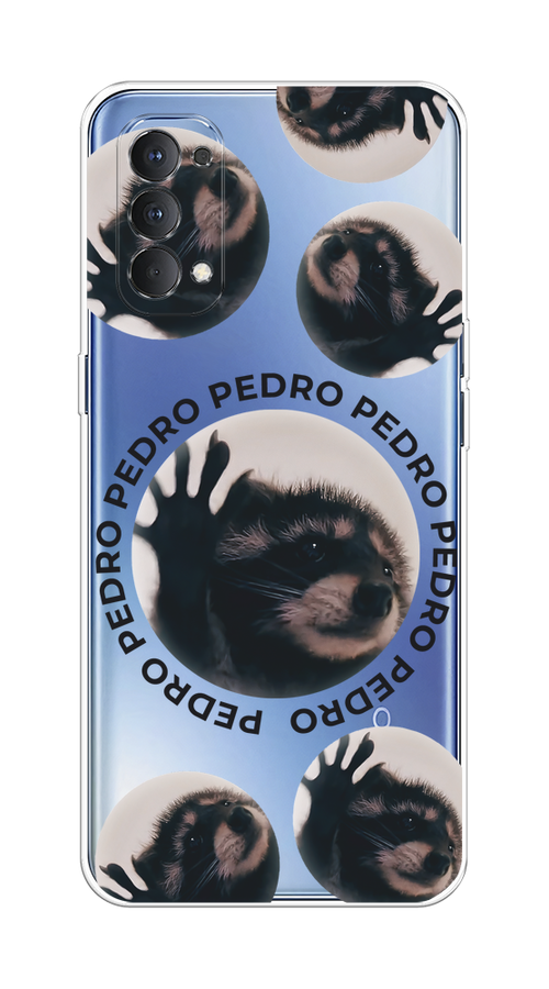 

Чехол на Oppo Reno 4 4G "Pedro енот", Черный;бежевый;прозрачный, 259450-1