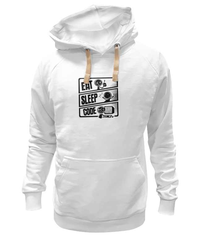 

Худи унисекс Printio Eat, sleep, code белое XL, Белый, Eat, sleep, code