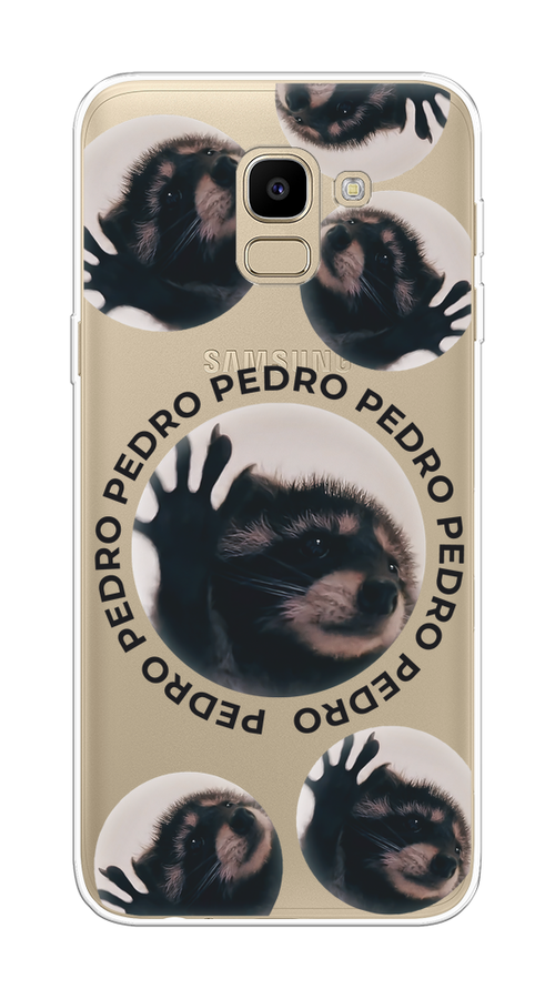 

Чехол на Samsung Galaxy J6 2018 "Pedro енот", Черный;бежевый;прозрачный, 26150-1
