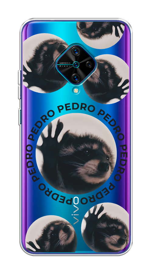 

Чехол на Vivo V17/Y9s "Pedro енот", Черный;бежевый;прозрачный, 261550-1