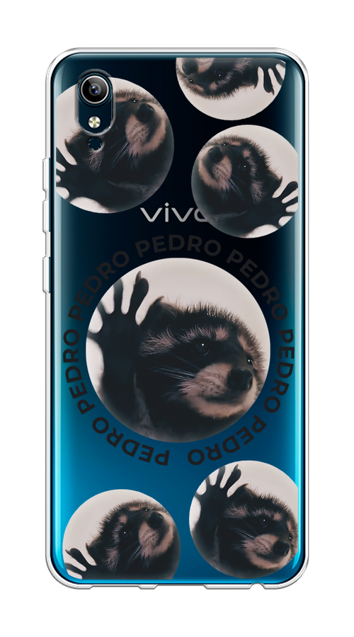 

Чехол на Vivo Y91c/Y1s "Pedro енот", Черный;бежевый;прозрачный, 263250-1