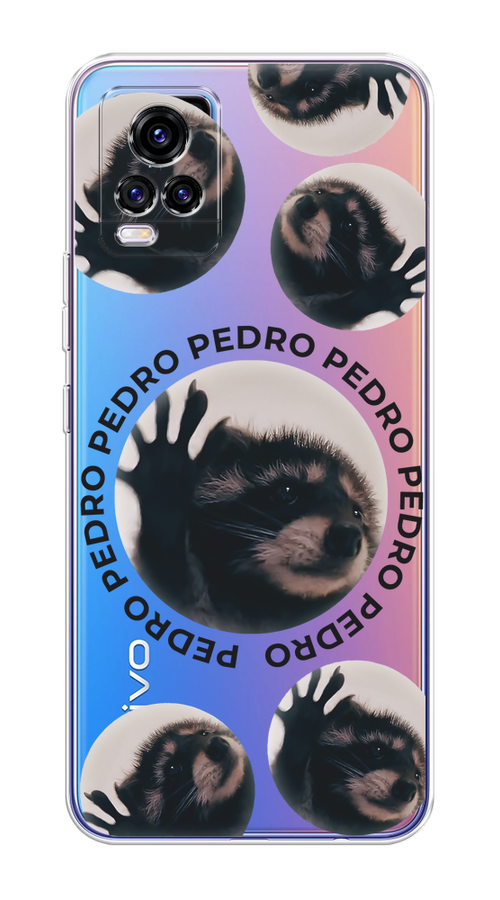 

Чехол на Vivo V20 "Pedro енот", Черный;бежевый;прозрачный, 263350-1