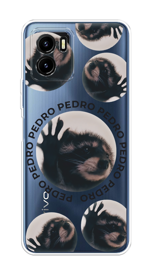 

Чехол на Vivo Y15s "Pedro енот", Черный;бежевый;прозрачный, 265650-1