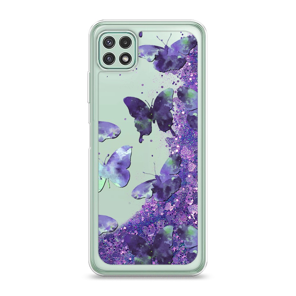 

Жидкий чехол с блестками "Розовая сакура" на Samsung Galaxy A22
