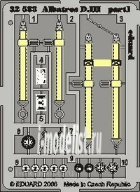 

32583 Eduard 1/32 Цветное Фототравление для Albatros D.III