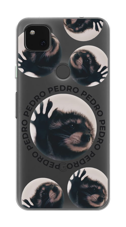 

Чехол на Google Pixel 4A "Pedro енот", Черный;бежевый;прозрачный, 270650-1