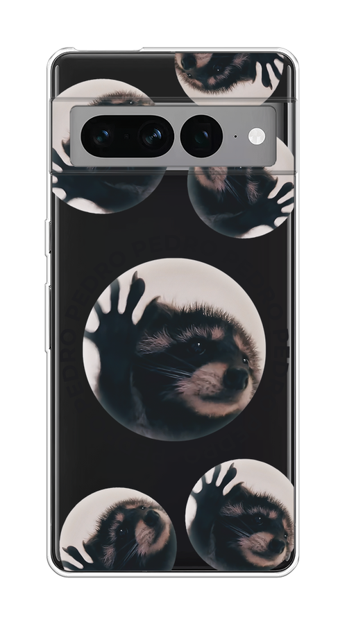 

Чехол на Google Pixel 7 Pro "Pedro енот", Черный;бежевый;прозрачный, 271350-1