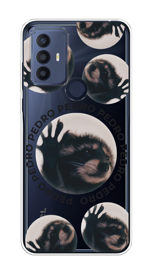 

Чехол на TCL 30E/30 SE/305/306 "Pedro енот", Черный;бежевый;прозрачный, 290450-1