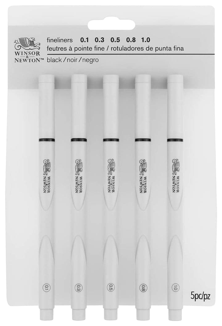 

Набор линеров Winsor&Newton W&N-0290068, 5 шт, черный