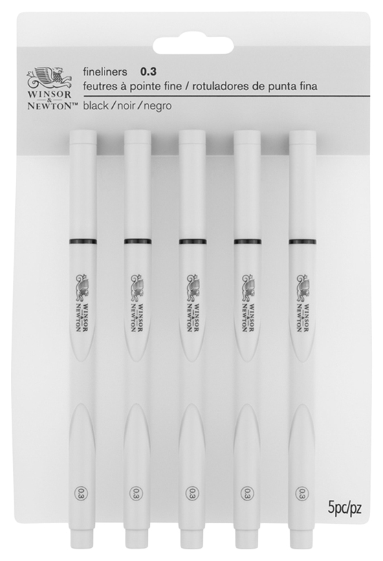 фото Набор линеров winsor&newton w&n-290083 5 шт, 0,3 мм, черный