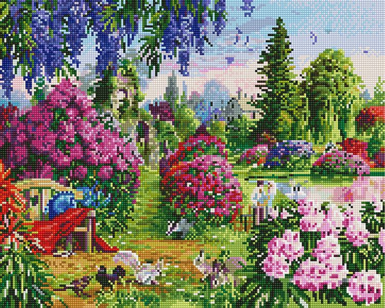 Алмазная вышивка ВанГогВоМне Цветущий сад
