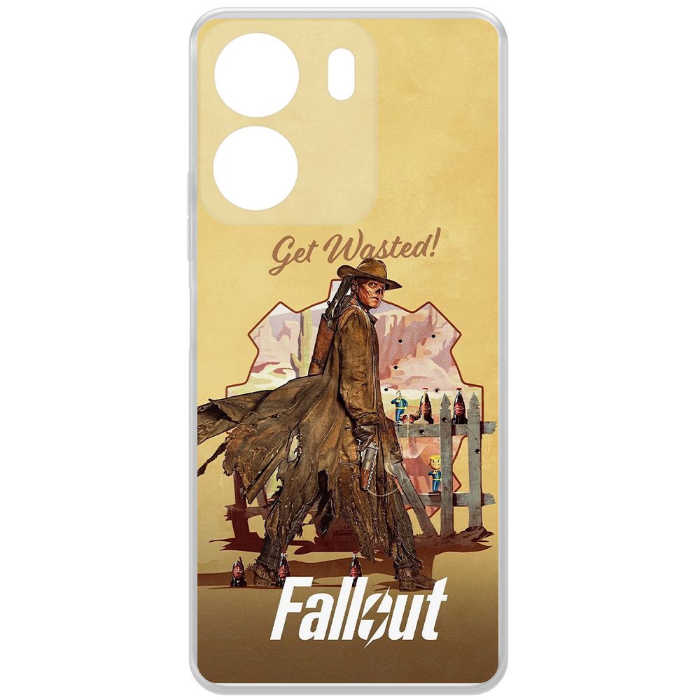 

Чехол-накладка Krutoff Clear Case Фоллаут (Fallout) - Давай напьемся! для Xiaomi Redmi 13C, Прозрачный