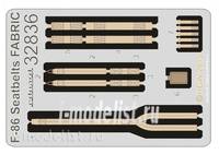 

32836 Eduard 1/32 Фототравление для F-86 seatbelts FABRIC (ремни безопасности)