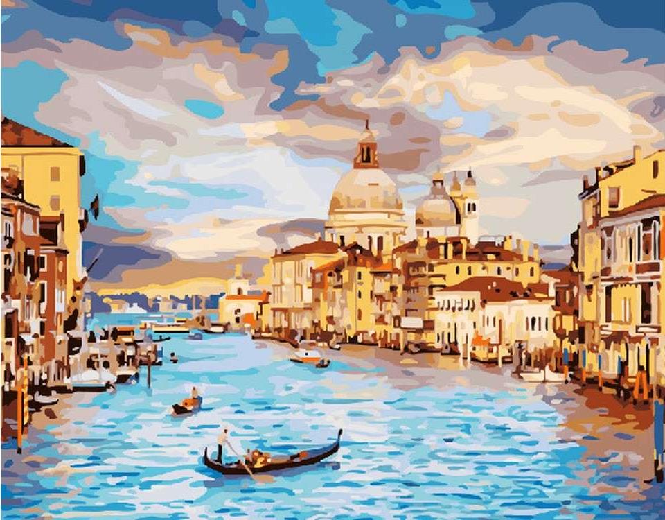 Картина по номерам Цветной Венеция, 40x50 см