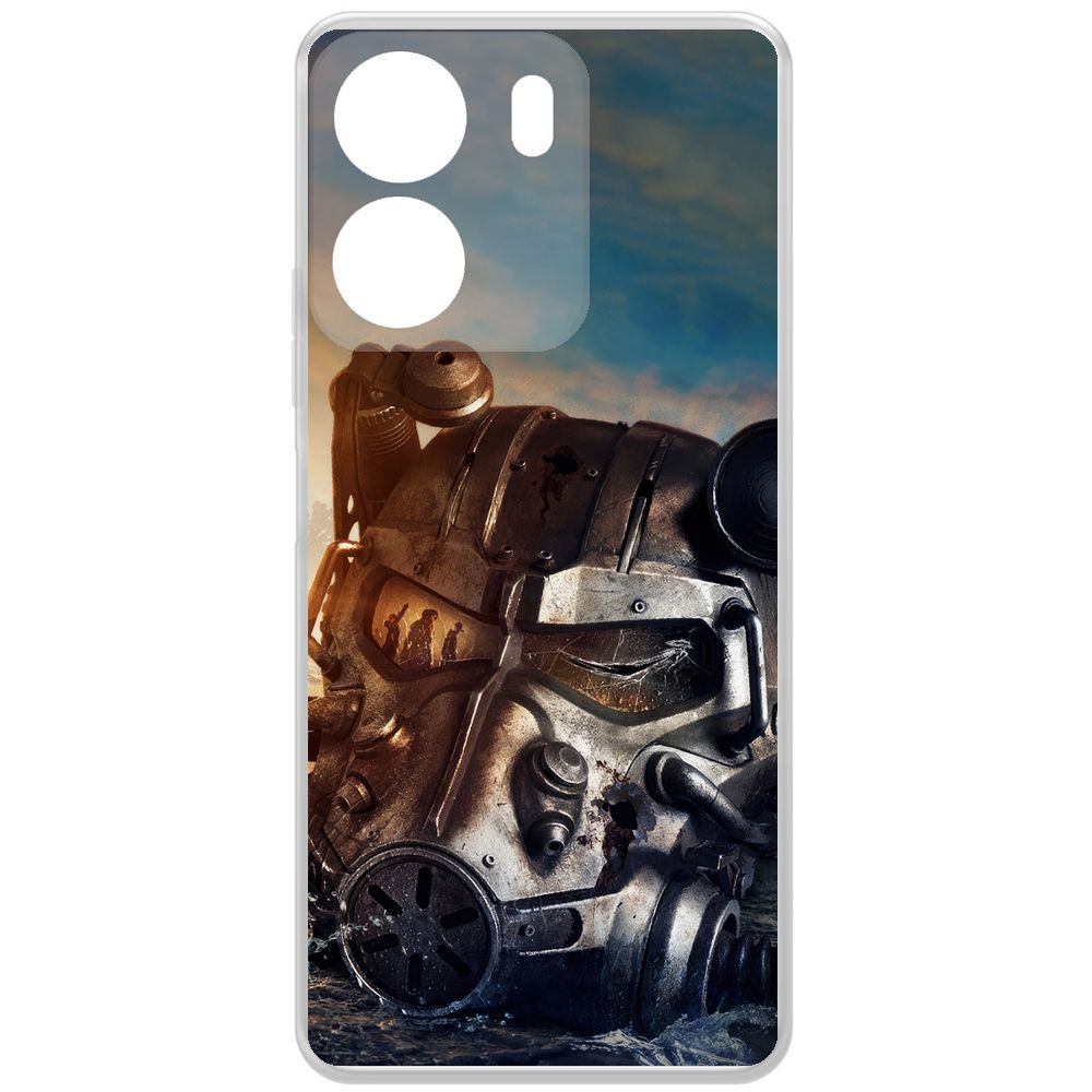 

Чехол-накладка Krutoff Clear Case Фоллаут (Fallout) - Шлем Т-60 для Xiaomi Redmi 13C