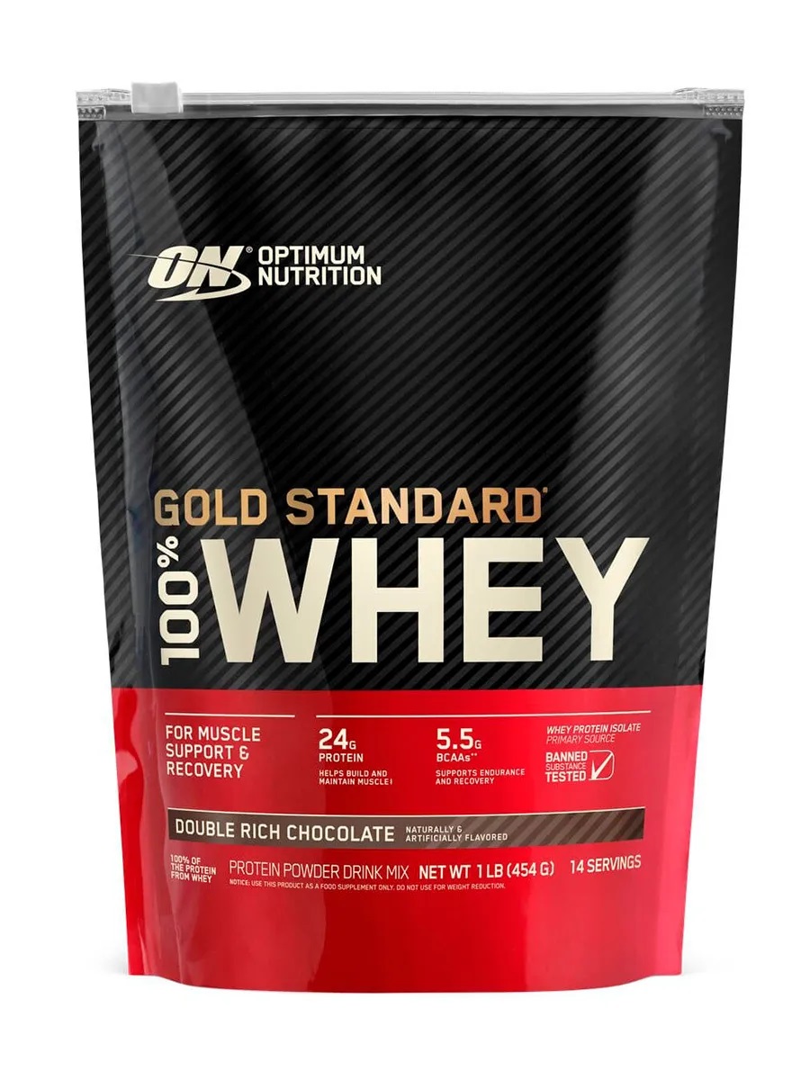 фото Протеин optimum nutrition 100% whey gold standard, 450 г, double rich chocolate