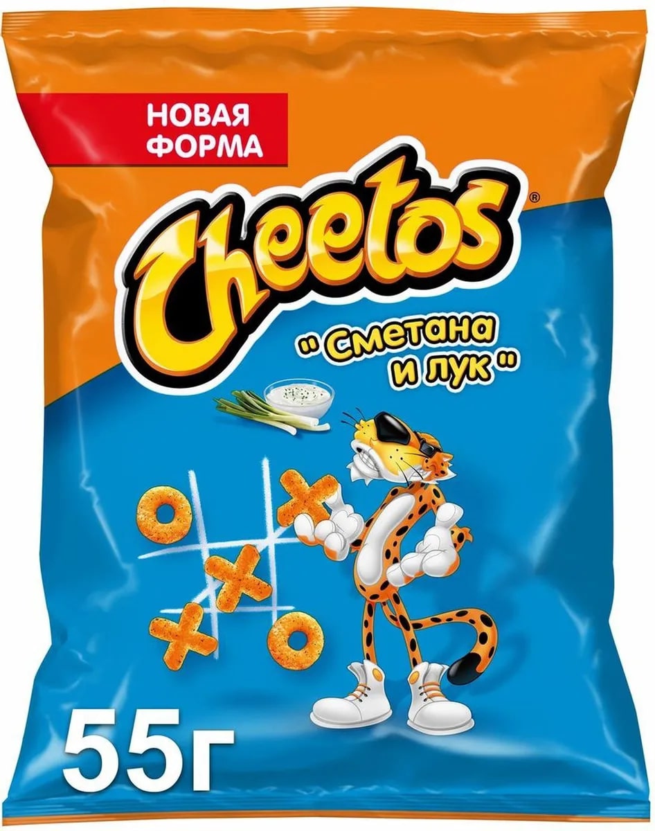 фото Кукурузные снеки cheetos сметана и лук 85 г