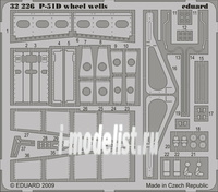 

32226 Eduard 1/32 Фототравление для P-51D wheel wells, Однотонный